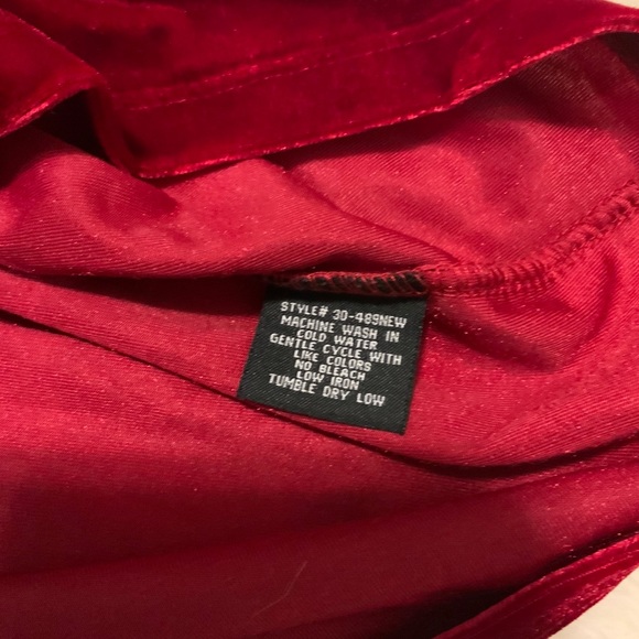 SEDUCTION Red Velvet Dress - S - Picture 5 of 6